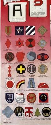 1936 Victory That Peace Might Live WWI Foreman & Clark Poster Army Insignia