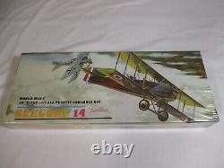 1963 Aurora 1/4 inch Scale WWI Breguet 14 Airplane Model Kit Factory Sealed PLUS