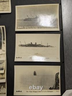 19 World War One Era ARA RPPC Navy Ships Explosions Torpedo Kaiser Last Inspecti