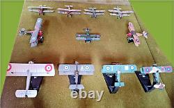 1/72 WWI British & French 11 Aircraft Collection Diecast Plastic / painted