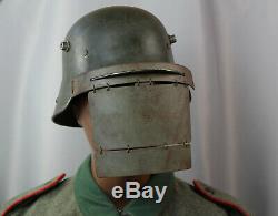 1 WK Maske der Stoßtruppsoldaten stahlhelm ww1 helmet pickelhaube casque helm