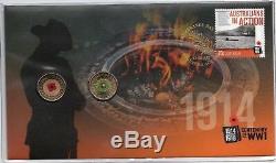 2014 $2 Centenary Of Ww1 1914-1918 Remembrance 2 Coin Pnc-limited # 1038. Rare