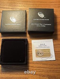 2018 World War I Centennial Proof Silver $-united States Mint