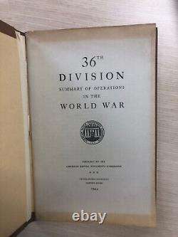 36th Division Summary of Operations in the World War I