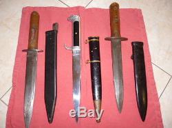 3 FASCIST DAGGERS MVSN KNIFE SWORD EAGLEBEAK MODEL 37-ww1-ww2
