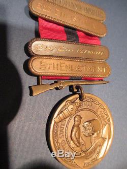 3 PRE WWI US MARINE MEDALS TO FREDERICK MOORE HAITI, MEXICO, ENLISTMENT