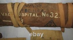 3pcs-WW1 U. S. Soldier AEF HospitalCanvasRoll-Named, Unit Marked. U. S. Pack&Tail Pack