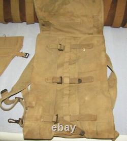3pcs-WW1 U. S. Soldier AEF HospitalCanvasRoll-Named, Unit Marked. U. S. Pack&Tail Pack
