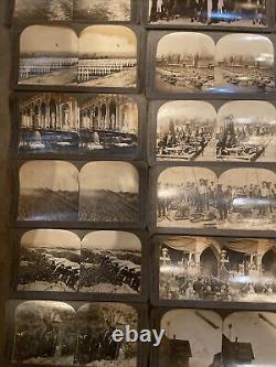 44 WWI stereoview cards (all different) & viewer