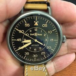 45mm BELL & ROSS Vintage WW1-92 Military Heritage Black-Grey-Brown Box Papers