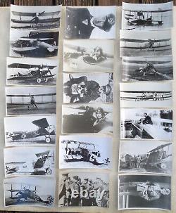 47 4x7 WORLD WAR I AIRPLANE AVIATOR PILOT ACE VINTAGE PHOTO VARIETY RICHTHOFEN