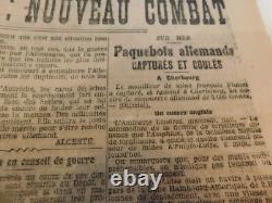 487 WWI German INVASION Belgium England will Fight PARIS NEWS August 1914