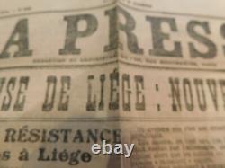 487 WWI German INVASION Belgium England will Fight PARIS NEWS August 1914