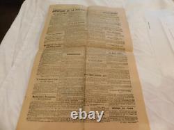 487 WWI German INVASION Belgium England will Fight PARIS NEWS August 1914