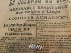 487 WWI German INVASION Belgium England will Fight PARIS NEWS August 1914