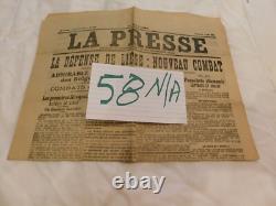 487 WWI German INVASION Belgium England will Fight PARIS NEWS August 1914