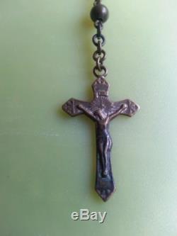 4 RARE WW1 MILITARY PULL CHAIN & 1916 PROTOTYPE ROSARY A REAL PIECE OF HISTORY