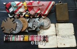 8369 Austro-Hungarian Empire mounted medal grouping WW1 ribbon bar dog tag