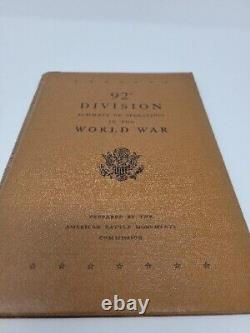 92nd DIVISION SUMMARY OF OPERATIONS IN THE WORLD WAR, Maps & Summary (WW I)