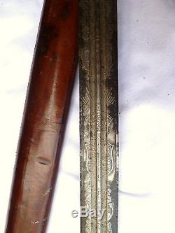 Antique Sword Scottish Officer's Cross-hilted Broadsword British Wwi Army Sabre