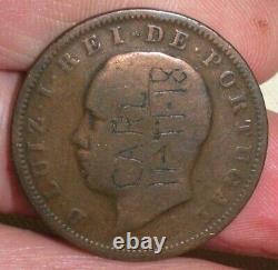 ANTIQUE WORLD WAR 1 LOVE TOKEN DATED 11-11-18 ON 1883 PORTUGAL COIN tuvi
