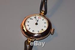 Antique Ww1 Era, Rolex'' Solid Gold Ladies Watch. Swiss Made. Running