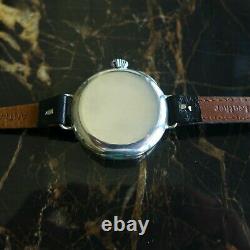 A Rare Large Vintage 1916/17 Ww1 Gents Military Rolex Trench Watch In Silver