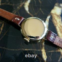 A Rare Vintage 1919 Ww1 Gold Gents British Military Rolex Trench Officers Watch