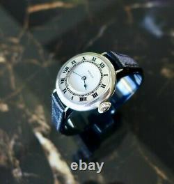A Vintage 1919 Ww1 Gents Military Rolex Officers Trench Wristwatch In Silver