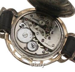 Absolutely Beautiful WW1 Silver Officers Trench Watch, 1915, Shrapnel Guard