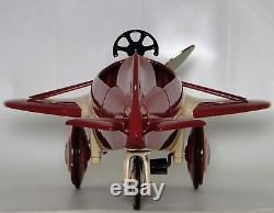 Air Plane Pedal Car Red WW1 Vintage Airplane Metal Collector READ DESCRIPTION