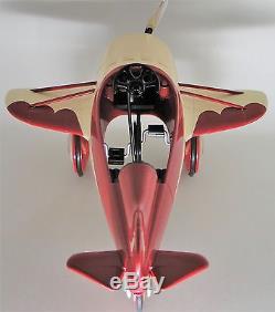 Air Plane Pedal Car Red WW1 Vintage Airplane Metal Collector READ DESCRIPTION