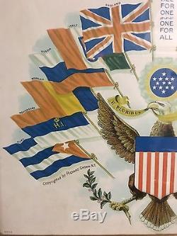 All For One One For All World War I Lithograph Copyright By Richard Cronin, N. Y