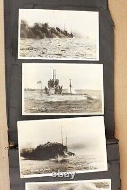 Amazing 1919 WWI Photo Album 37 Moser Military RPPC Battleships Troops