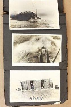 Amazing 1919 WWI Photo Album 37 Moser Military RPPC Battleships Troops