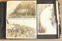 Amazing 1919 WWI Photo Album 37 Moser Military RPPC Battleships Troops