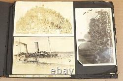 Amazing 1919 WWI Photo Album 37 Moser Military RPPC Battleships Troops