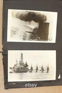 Amazing 1919 WWI Photo Album 37 Moser Military RPPC Battleships Troops