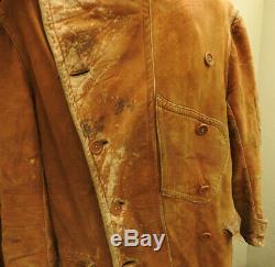 An Original Rare WW1 Military RFC Royal Flying Corps Leather Flying Coat (5469)