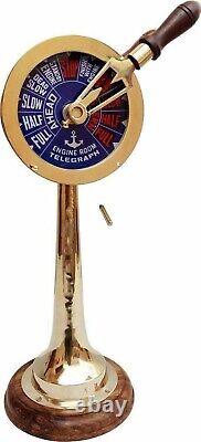 Antique 14-Inch Brass Telegraph Elegant Vintage Communication Device