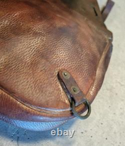 Antique 1904 1918 U. S. Cavalry Leather Saddle Bags With Both Canvas Liners US