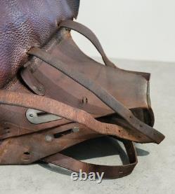 Antique 1904 1918 U. S. Cavalry Leather Saddle Bags With Both Canvas Liners US