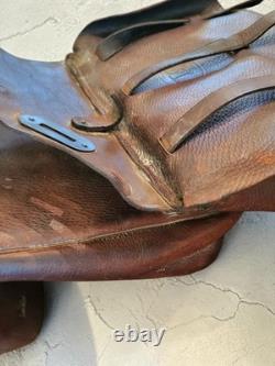 Antique 1904 1918 U. S. Cavalry Leather Saddle Bags With Both Canvas Liners US