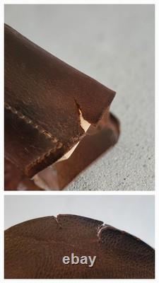 Antique 1904 1918 U. S. Cavalry Leather Saddle Bags With Both Canvas Liners US