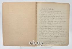 Antique 1917 Composition Book/Journal Militaria WW1 News & Songs READ