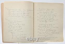 Antique 1917 Composition Book/Journal Militaria WW1 News & Songs READ