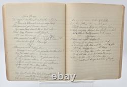 Antique 1917 Composition Book/Journal Militaria WW1 News & Songs READ