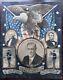 Antique 1917 WWI USA Army Poster With Presidents Wilson Lincoln Washington