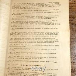 Antique 1918 Cadet Army Pilot's Flight Operating Instructions Notes Taliaferro