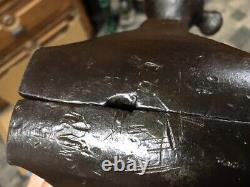 Antique Blacksmith Vise Wagon Tongue Post 4Jaws Forged CIVIL WAR WW1 CALVARY